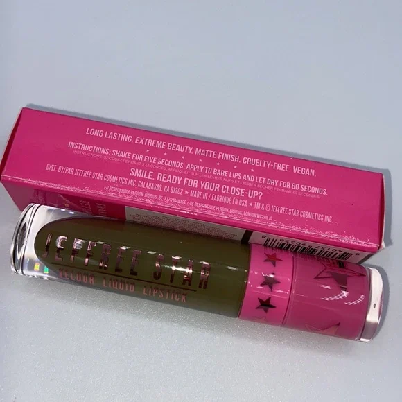 NEW! JEFFREE STAR VELOUR LIQUID Matte LIPSTICK in DEAD PRESIDENTS Army Green - Picture 13 of 16